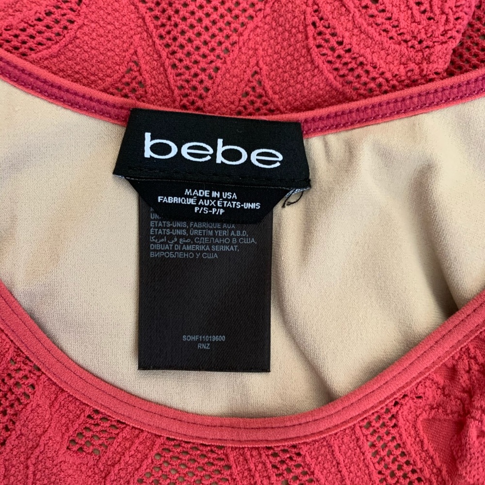 SOLD Bebe | Bodycon Lace Fitted Mini Dress - Picture 3 of 4